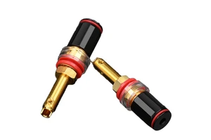 Audiophile Pure Copper Gold-Plated M8 Terminal Connectors Solderless Banana Plug Socket Speaker Binding Posts Hifi Connectors