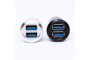 25mm Metal Panel Istall Type USB Connector/USB Socket 2x USB3.0 FEMALE a - FEMALE a
