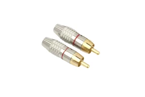 Gold Plated RCA Male Connector RCA Audio and Video Welding Plug Coaxial Plug Lotus Plug