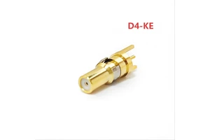 D4-KE Female Straight PCB Mount RF Coaxial Connector Brass Gold Plated PTFE Insulator High Frequency Low Loss Connector