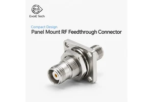 Low Power N Type SMA Female-Female RF Coaxial Connector 50 Ohm DC-11GHz 4-Hole Flange Mounting 360 Shielding for Telecom Base
