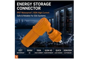 High Current Battery Connector IP67 Waterproof Energy Storage Connector 70A-500A Right Angle Lithium Battery Pack Connectors