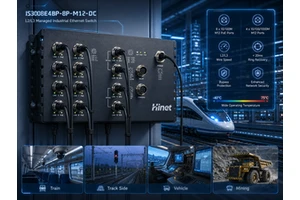 8 Ports 10/100M M12 Connector Industrial PoE Switch with 4*1G BYPASS Ports,Layer 3 EN50155 BYPASS Industrial Switch
