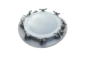 tank Truck and Tanker Semi Trailer Parts Manhole Cover with Welded Steel Plate and Flange