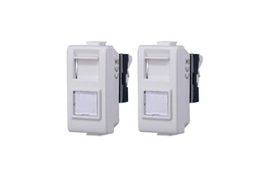 Gloca RJ45 Cat6 Network Connector Panel Mount 2 Port Plastic Ethernet Connectors