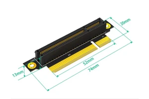 PCI-e 1X 4X 8X 3.0 90 Degree Reverse Male to Female Riser CPU Extension Card Adapter for 1U 2U Server