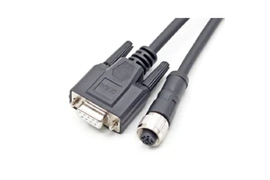 M12 to DB9 RS232 Adapter Cable M12 5Pin 8Pin 12Pin male D-Sub 9Pin female 8x24AWG shielded cable CAN bus NMEA 2000