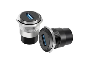 SETO 22mm Metal Module 2.0/3.0 High Current USB Type-A & Type-C Male Female Panel Mount Connector for PCB Board