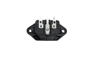 IEC60320 C14 Right Angle Industrial Connector 3 Pin Copper PCB Terminal Screw-mounted 15A 250V Power Inlet Socket Easy Install