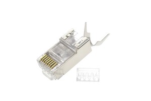 Ethernet Cable RG45 Clamp Wire RJ45 CAT7 FTP Plug Pass Through Connector