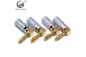 Amplifier Speaker Adapter YIVO XSSH Audio HIFI Plated Gold 5mm High Voltage Male Banana Connector Terminals Banana Plug Jack