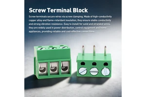 Brass Wire Electrical Screw Terminal Block 5.0mm 2P-4P AC2000V 16A Screw Connector