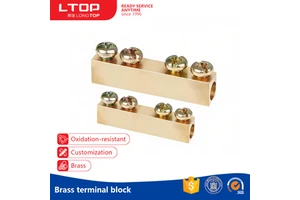 LONGTOP Autoconnect Brass Terminal Holes Screw Connection Industrial & Automotive Spring Clamp Terminal Block Connector