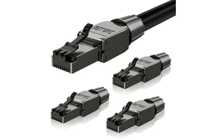 High Quality Ethernet Cable Connectors Cat8 Pass Through Gold Plated Modular Plugs Toolless Rj45 Connector