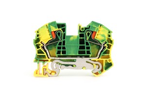 PT 16 PE Grounding Terminal Block 16mm2 Push In Spring Cage Protective Earth Connector DIN Rail Mount Ground Terminal