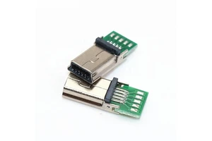 Mini USB 10P Plug Socket Charging Adapter W/ PC Board Mini 10 Pin Male USB Data Cable Connector for philips MP3 MP4 Socket