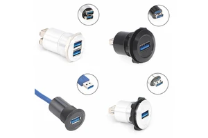 Panel Mount USB Connector Metal Socket Coupler Adapter Type a Type B Type C Micro, Can Be Customized