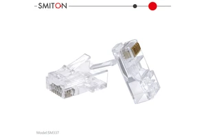 Cat6A 8P8C Modular Connector UTP Ethernet Cable Crystal Head Crimp Plug Pass Through Type Plug