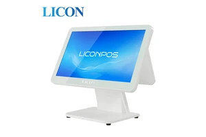 Licon All-In-One POS Cash Register 15.6+11.6inch Dual Screen Windows Cash Machines Terminal for Manufacturers Supermarket