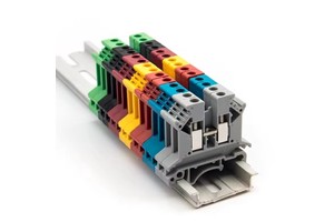 UK2.5B Grey Plastic Universal Installation Panel Mounted Feed Through Screw Cage Cable Wire Din Rail Terminal Block Connector