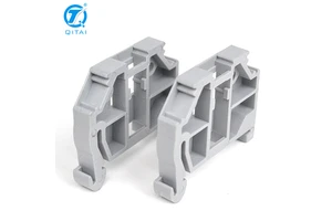 QUKJ-2G6 Screwless End Stop 249-116 Width 6 mm Suitable for 35 X 15 and 35 X 7.5 Din Rails Gray Endpoint Gear Block Connector