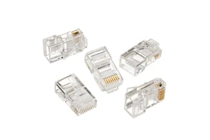 Ethernet RJ45 Connectors Network Cat5e UTP Modular 8P8C Male Plug RJ45 Connectors
