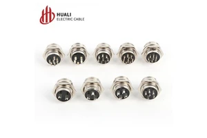 Aviation Automotive Adaptor GX16 3-10 Core Male Connector with Pure Copper and Silver Plating Model GX16-2
