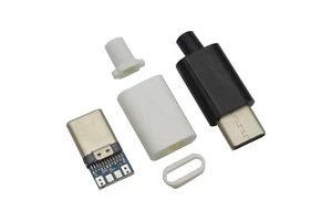 USB Type-C 24Pin Male Connector with PCB Board & Plastic Shell Black/White Optional