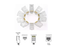 Wholesale Best Brand 8P8C RJ45 Connectors Copper Alloy Unshielded/Shielded Cat5 Cat6 Ethernet Network Plug Factory Price