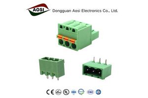 AOSI Screwless Spring 2EDGKD-5.08mm Pitch Pluggable PCB Terminal Plug Connector Straight Or Bent Pin Male & Female Mating Set