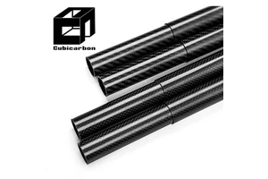 3K Weave Round Carbon Fiber Tube Connector OEM High-quality Carbon Fiber Twill Pipe Tube Joint Connectors
