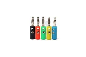 JIALUN Nickel Plated Brass 4MM Male Banana Plug Jack 5 Colors Available-Banana and Tip Connectors