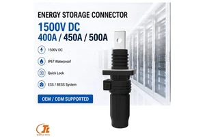 High Current 400A-500A Battery Terminal Connector 1500V HV Quick Interconnect Plug For Industrial BESS Storage System Power Link