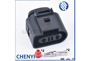 2 Pin 3.5mm Female Automotive Waterproof Connector Coolant Temperature Sensor Plug Connector Socket 1K0973202 1K0 973 202