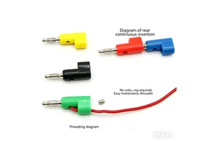 Factory Direct Sale 4MM Banana Plug Overlapable Gun-Type Plug No Soldering Required Lantern-Type Audio Speaker Wire Binding Post