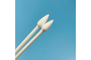 CA-003 79mm Pointy Cotton Swab - 4.7mm Fiberless Tip - for PCB Vias, BGA Voids, Connector Pins & Solder Paste Residue