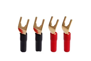 Hi-end Wholesales 4mm Copper Gold Plated Banana Plug Speak Cable Connector Spade Connector Terminal Connectors