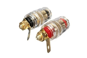Total Length 47mm Banana Connector 4mm Thread Big Amplifier Speaker Spade Banana Plug Socket Connector Terminal Binding Post