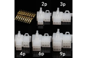 OEM European Standard 2.8/6.3mm Auto Electrical Connectors 2-Pin Male/Female Connectors (ABS/PP/PA Materials)