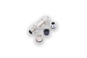M12 Chinese Factory IP68 Aviation straight metal plug Screw Connection fieldwire M12 D Code 4pin PG7 PG9 female Male Connector