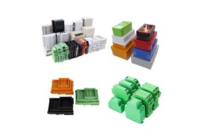 SZOMK One-stop Plastic Enclosures Injection Mould PCB Din Rail Plc Terminal Block Industrial Control Box Outdoor Junction Box