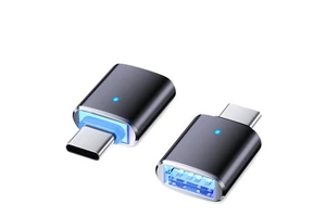 Factory Price Type Usb c Otg Connector Adapter with 3 Led Light for Android Smart Mobile Phone Tablet
