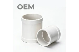 High Strength PVC-U Socket Coupling Drainage Fittings White Plastic Pipe Connector For Residential Sewage System