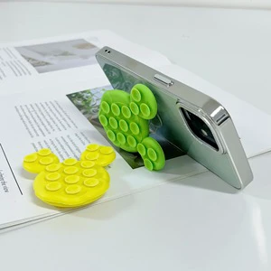 Cartoon Mickey Adhesive Silicone Suction Cup Multifunctional Grip Portable Desk Phone Holder & Mount for Selfies and Videos