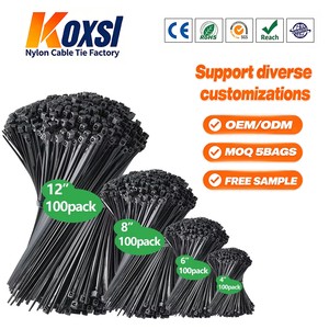 OEM Factory Self-Locking Nylon 66 Cable Ties 4.6mm Width 400mm Length