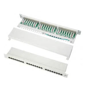 Cat6 UTP 24 Port 1U 19 Inch Rack Mount RJ45 Patch Panel Model