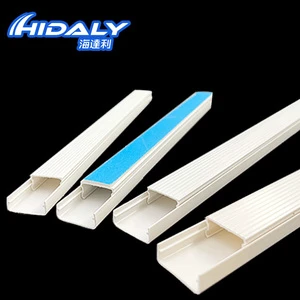 Rigid Pvc Wiring Gutter Canaleta 30x15mm with Adhesive Sticker for Cables/self Adhesive Conduit