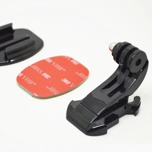 For GoPro 13 12 11 10 9 8 Insta360 DJI Helmet Fixed Bracket with 3M Glue Flat Base J Shaped Mount Action Camera