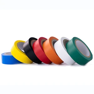 Black PVC Electrical Insulating Tape Fireproof Strong Flame Retardant Single Sided Pressure Sensitive Adhesive Rubber Paper