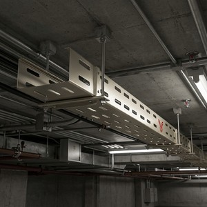 HUAPENG Slotted Cable Tray Premium Quality Powder-Coated Carbon Steel Cable Tray Corrosion-Resistant Perforated Cable Tray